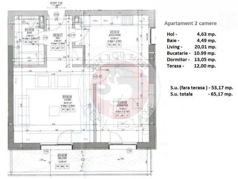 Lacul Morii | 2 camere | Semidec | Bloc nou | 65mp | B11737